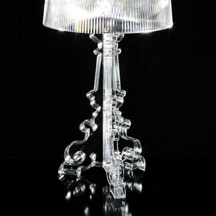 Kartell's Bourgie transparent lamp.