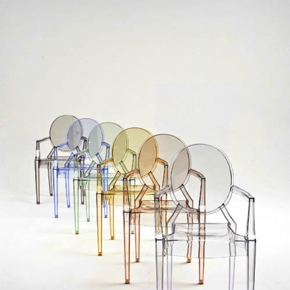 Louis Ghost Chairs by Philippe Starck for Kartell.