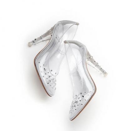 Asteroid pumps from Stuart Weitzman's "Clearly Timeless" capsule collection.
