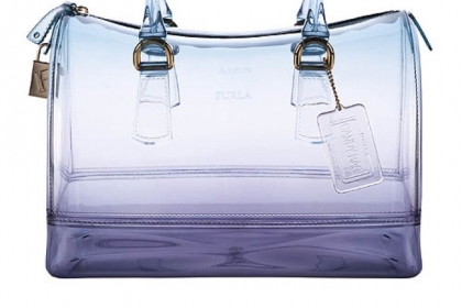 Candy Sunset bauletto in turquoise from Furla USA.