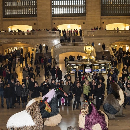 Nick Cave's "HEARDNY" in Grand Central Terminal in New York City.