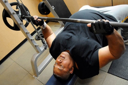 Jerry "Zeus" Horton, 62, of Wilkinsburg, works out at Urban Active Fitness in Bakery Square.