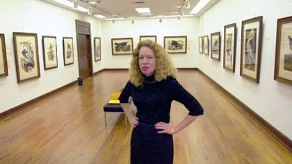 The late Josienne Piller is shown in the John James Audubon "Birds of America" show in 2003 when she was director of the University Art Gallery, University of Pittsburgh.