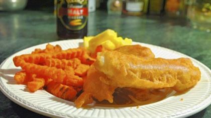 Spicy Pub Fish and Chips.