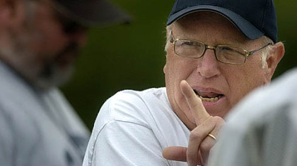 Bob Jacoby, seen in an August, 2004 photo, has decided to retire as Bishop Canevin football coach.