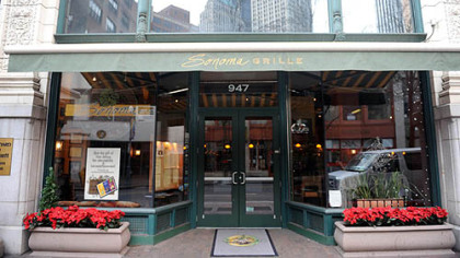 The exterior of the Sonoma Grill, one of several buildings that participated in the Pittsburgh Downtown Partnership's Paris to Pittsburgh Facade grant program.