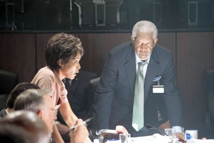 Angela Bassett and Morgan Freeman star in "Olympus Has Fallen."