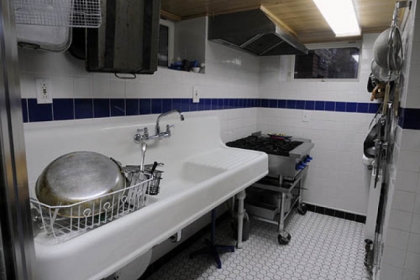 Basement kitchen.