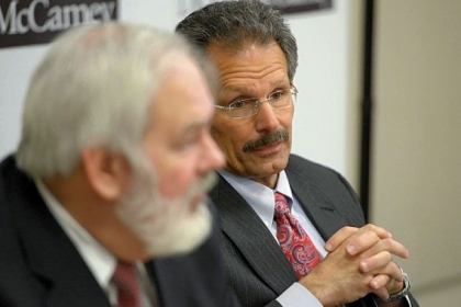 Attorneys Robert Leight and Robert G. Del Greco Jr. both addressed the indictment Friday. Mr. Del Greco said client Nate Harper would plead guilty to all counts.