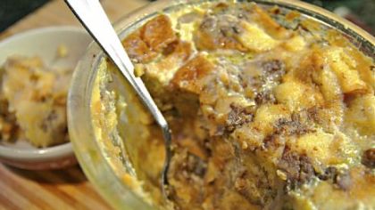Slow-Cooked Banana Bread Pudding


