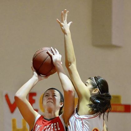Fox Chapel's Alexa Yaksich goes up for a shot as North Catholic's Brooke Zangaro defends during a game Saturday.