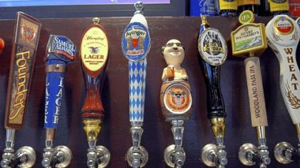 Thirty-three beers are available on tap at Roman Bistro in Forest Hills.