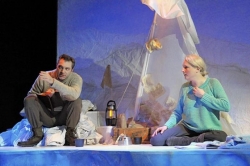 Stage review: Set of 'Antarktikos' helps play explore a cold stage of life