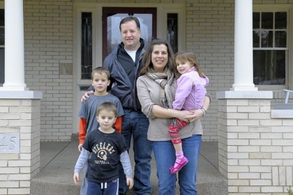 The McAuleys: Fran and Doug with their children Ben, 7, Sam, 5, and Maria, 4.